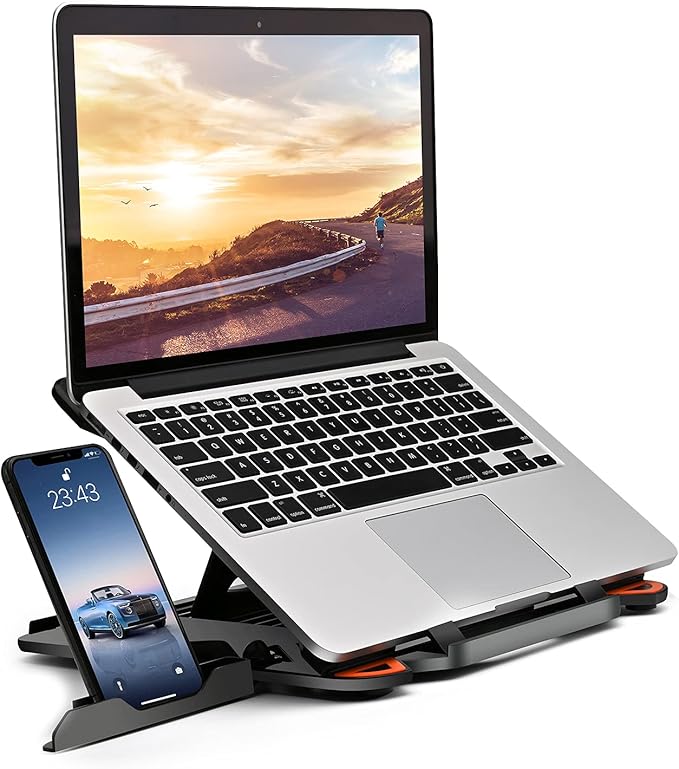 DeskMate - Adjustable Laptop Stand with Phone Holder