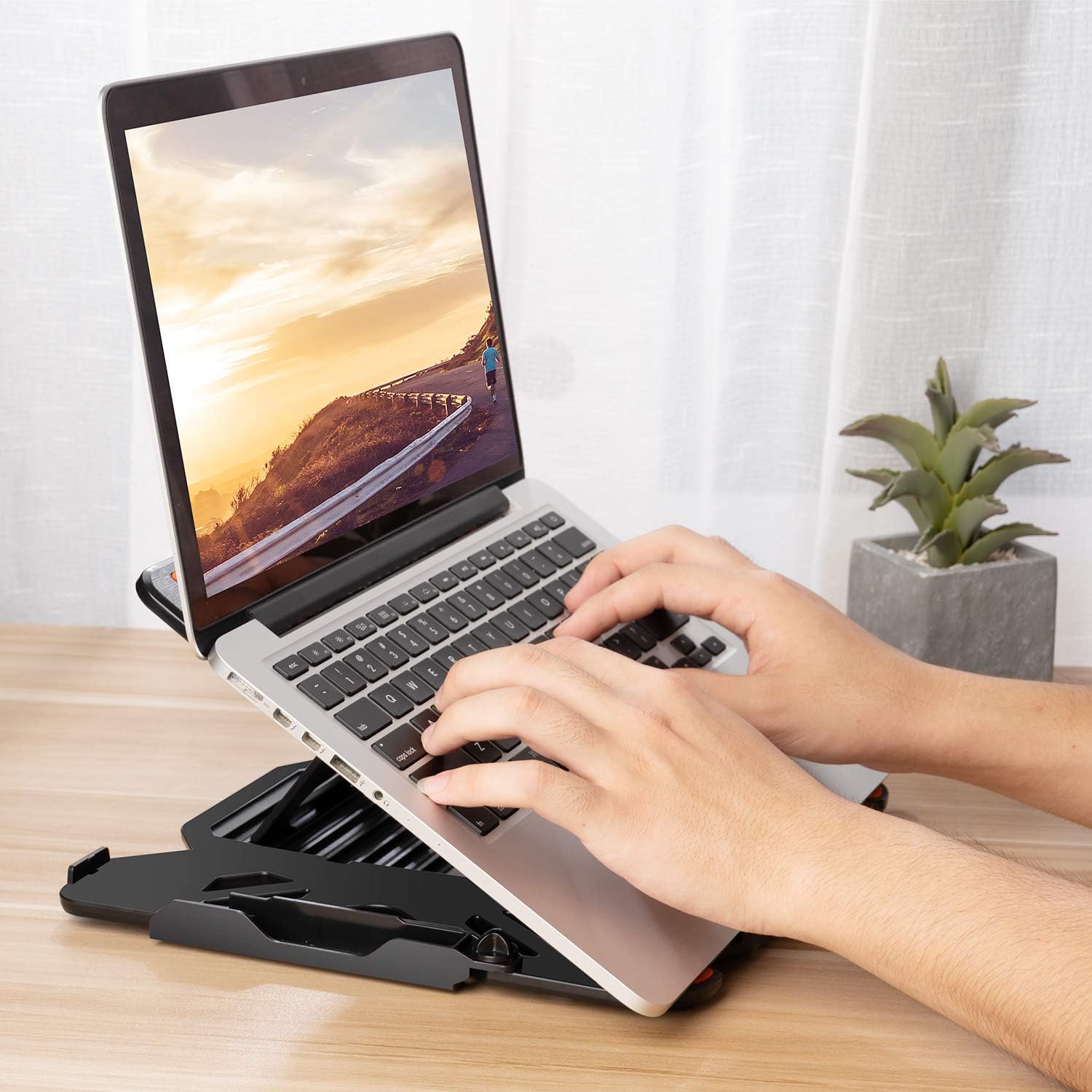 DeskMate - Adjustable Laptop Stand with Phone Holder